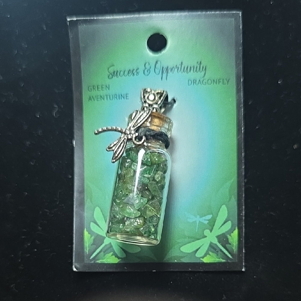 Green Aventurine Dragonfly Pendant